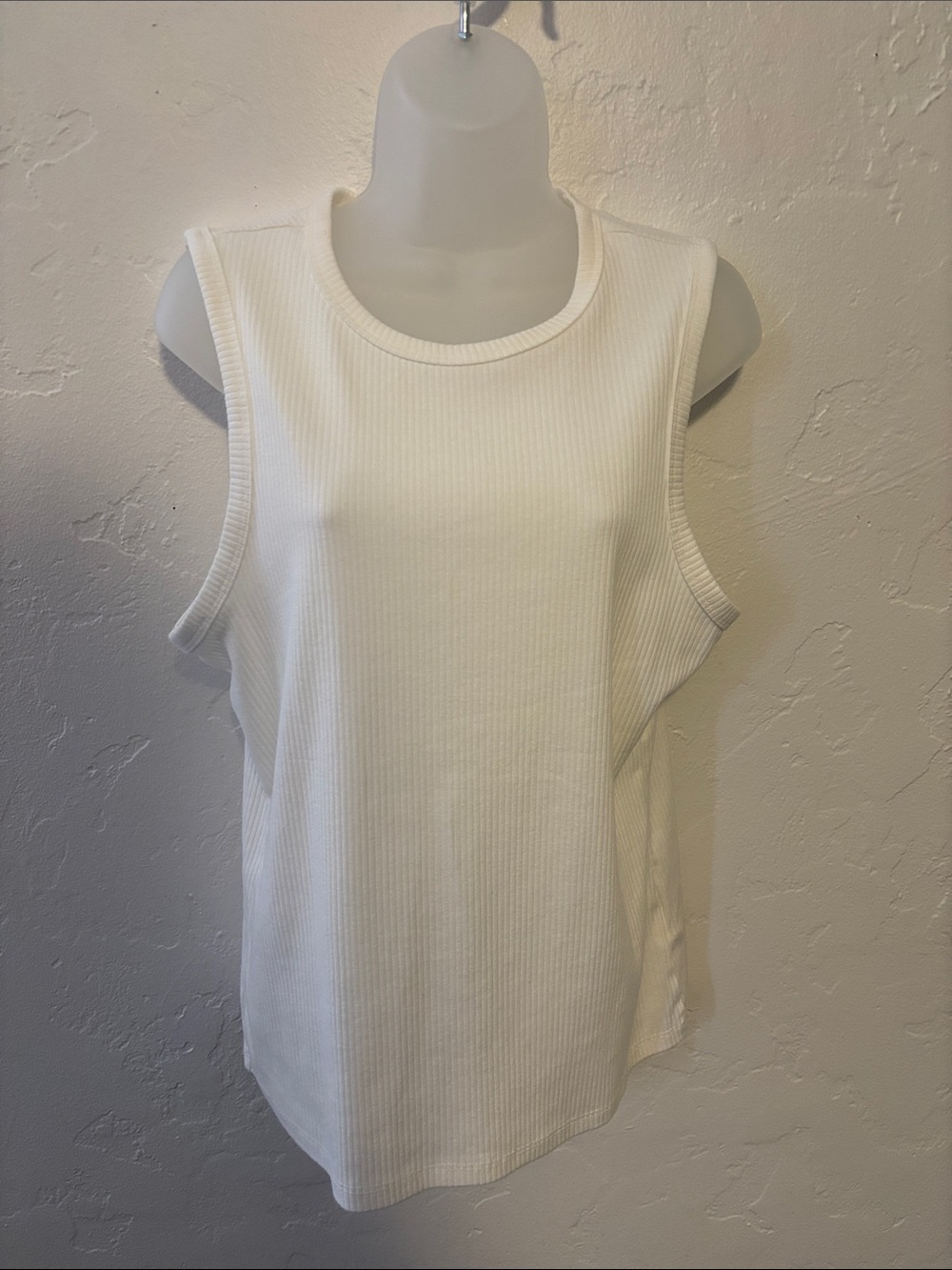 GAP White Ribbed Sleeveless Tank